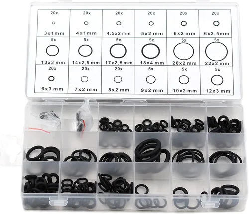 Juego surtido de juntas tóricas de goma de 225 piezas para fontanería hidráulica de aire y gas Paintball Seal Kit