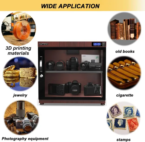 Miniatura 3 de Caja Gabinete Seco Deshumidificador de 30L, Control Digital Silencioso y de Ahorro de Energía, para Lente de Cámara DSLR SLR y Almacenamiento