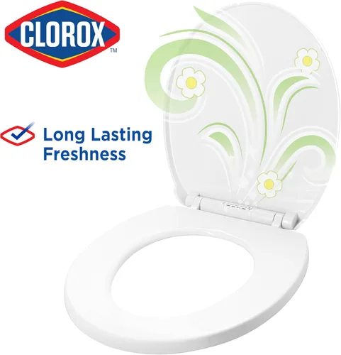 Miniatura 3 de Clorox Asiento de inodoro de plástico perfumado alargado con bisagras fáciles de quitar -Tyler