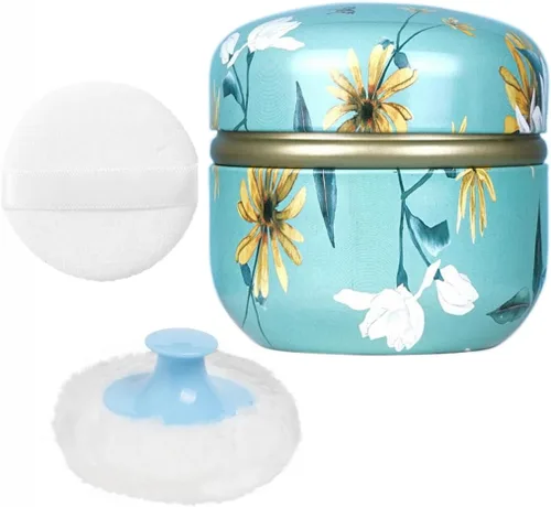 Miniatura 16 de Estuche de Polvo Corporal WEMEGA con Aplicador de Polvo, Contenedor de Polvo, Caja de Té para Polvo Corporal y Facial para Bebés y Mujeres, Estuche