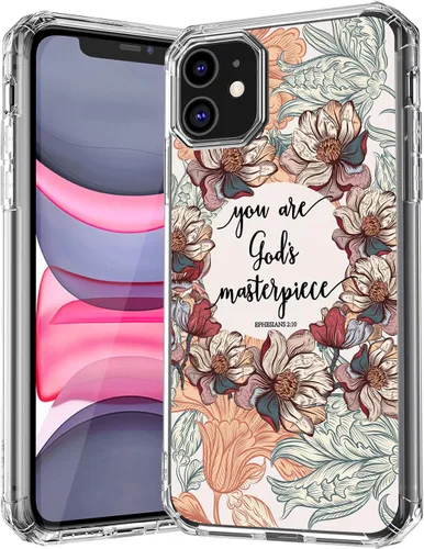 Miniatura 15 de Funda para iPhone 11 Bible Verses Series – Bonita Biblia Versos, citas, flores, diseños florales, inspiradoras, niñas y mujeres, suave protector