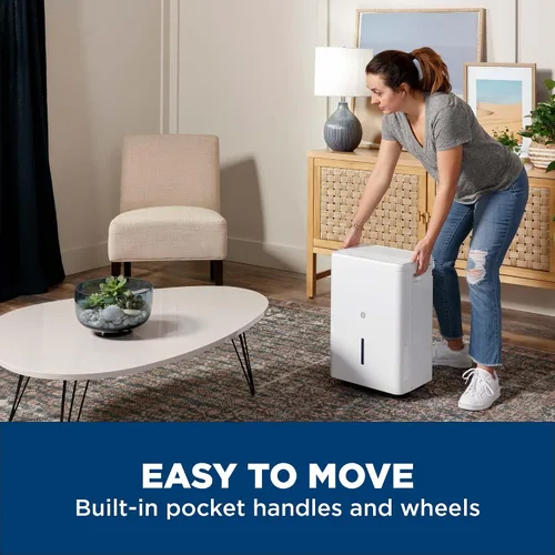 Miniatura 5 de GE Deshumidificador portátil de 25 pintas, perfecto para dormitorio, sótano y garaje o habitaciones de hasta 1500 pies cuadrados, ideal para áreas
