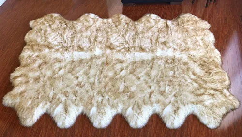 Miniatura 50 de LAMBZY Alfombra sintética de piel de oveja auténtica, con textura inferior gruesa, fuerte, fácil de lavar, resistente a las manchas, perfecta