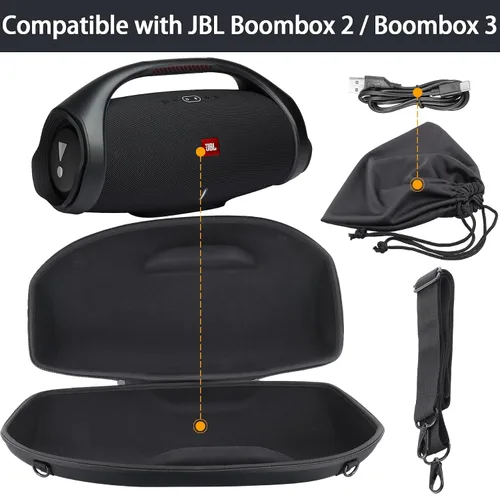 Miniatura 3 de co2CREA Funda de viaje rígida de repuesto para JBL Boombox 2 Boombox 3 Altavoz Bluetooth portátil impermeable