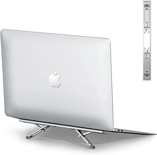Miniatura 9 de Elevadores de computadora portátil para escritorio, soporte para laptop de 4 alturas ajustables, elevador de teclado, patas ergonómicas para Gris