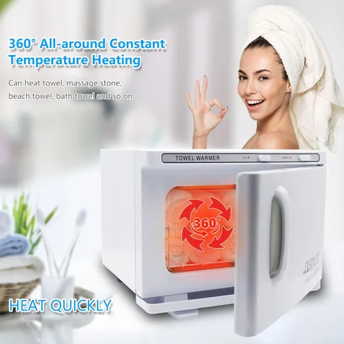 Miniatura 6 de Calentador de toallas calientes para salón de belleza, baño, gabinete de toallas calientes 2 en 1, personal, 8L de capacidad pequeña, calentadores