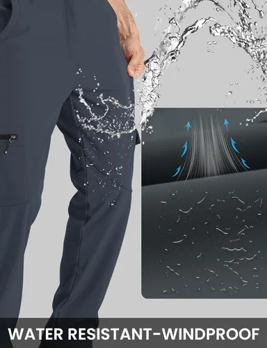 Miniatura 4 de TBMPOY Pantalones de esquí de nieve para hombre, impermeables, softshell, para snowboard, senderismo, forro polar, resistentes al desgaste y al