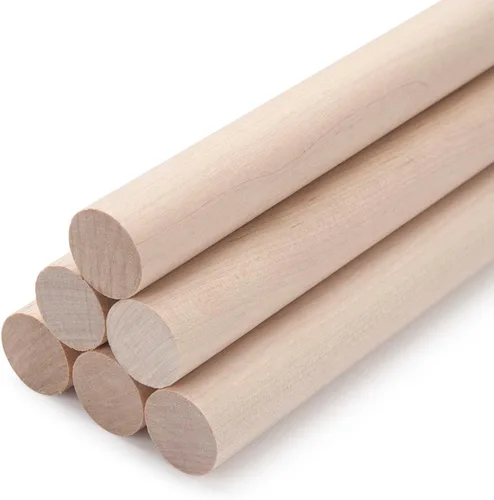 Miniatura 8 de Varillas de madera redondas de madera maciza de 3/8 x 15 pulgadas, 20 piezas de varillas de madera para macramé para manualidades, palos de madera