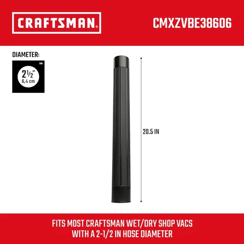 Miniatura 3 de CRAFTSMAN CMXZVBE38606 - Varita de extensión de 2-1/2 pulgadas, accesorio para aspiradora en seco y húmedo, accesorio de aspiradora de grado