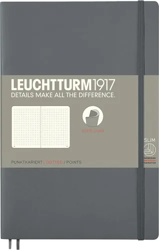 Miniatura 11 de LEUCHTTURM1917 - Cuaderno de tapa blanda de tapa blanda B6+ - 123 páginas numeradas para escribir y escribir en diario (Doted, Sage)