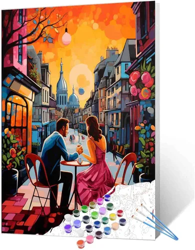 Miniatura 54 de TUMOVO Pintura por números para niñas con flores para adultos, principiantes, mujeres rodeadas de abejas, pintura acrílica por números, pintura