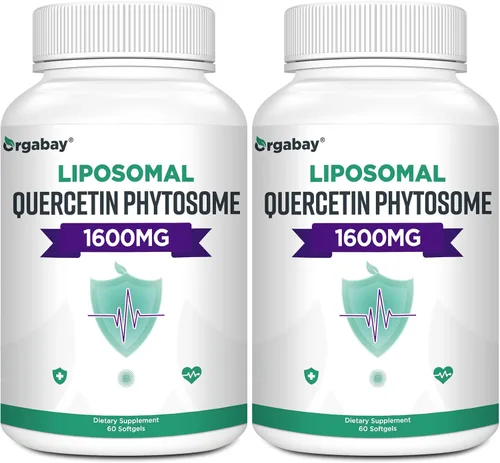 Orgabay Fitosoma liposomal de quercetina 1600 mg,Bromelina 200mg,Zinc 30mg,Vitamina C cúrcuma 40 mg,La absorción más alta,Complejo de quercetina,