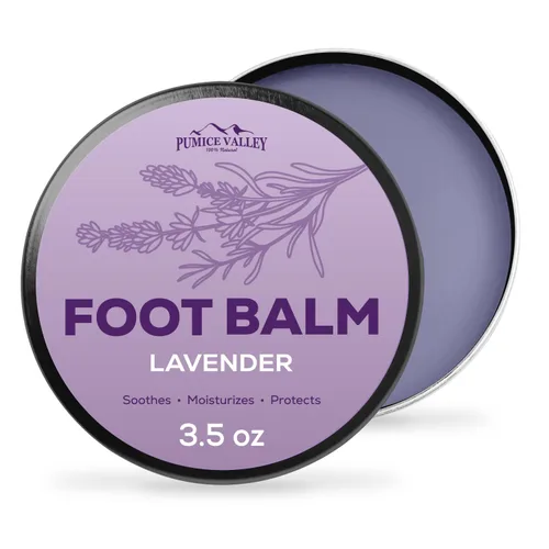 Miniatura 9 de Pumice Valley Crema de bálsamo para pies secos y agrietados, bálsamo hidratante natural para callos y pies secos (paquete de 2, lavanda)