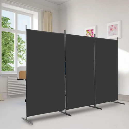 Miniatura 8 de Pantalla de privacidad plegable portátil de 3 paneles, divisor de habitación de 6 pies, divisores de pared portátiles de oficina, divisores