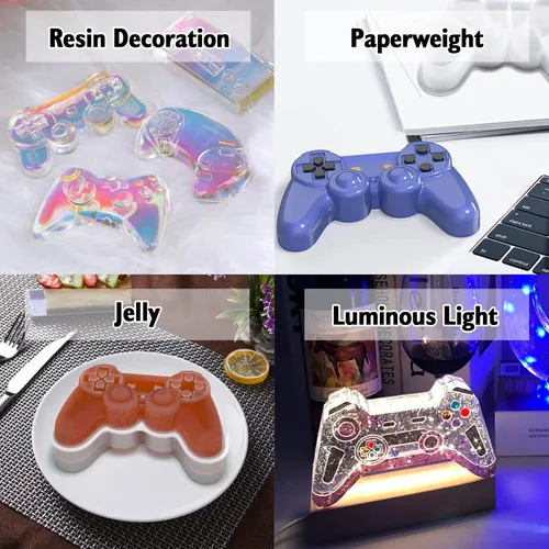 Miniatura 3 de Moldes de silicona para controlador de juegos, chocolate y caramelo, fondant, para hornear, cubitos de hielo, resina epoxi, fabricación de jabón