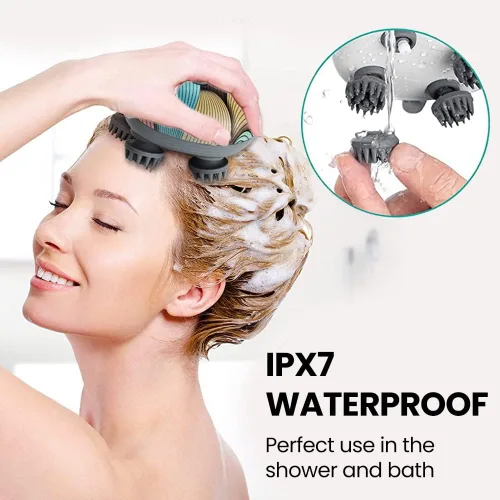 Miniatura 3 de EILISON Masajeador inalámbrico para el cuero cabelludo, masajeador eléctrico de cabeza con masaje de amasamiento, IPX-6 impermeable, portátil