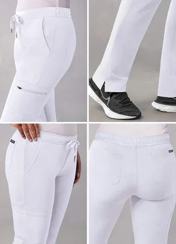 Miniatura 4 de Pantalones Adar Addition Scrubs, ropa quirúrgica, ajustados, con cordón, estilo cargo, para mujer