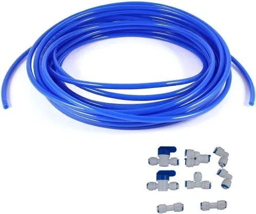 Lemoy Accesorios de tubo de purificadores de agua de conexión rápida de 1/4 "para sistema de ósmosis inversa de agua RO Válvula de bola+Y+L+I+T+16.4