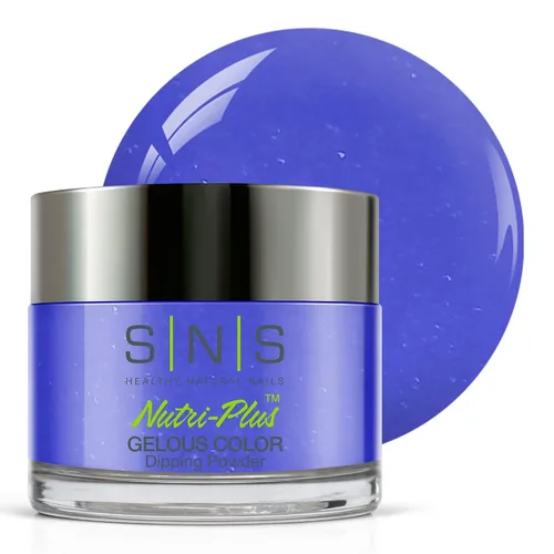 Miniatura 25 de SNS Polvo de inmersión de uñas, polvo de inmersión de color geloso, rosa brillante (rojo/magenta, brillante), color de uñas acrílico de larga