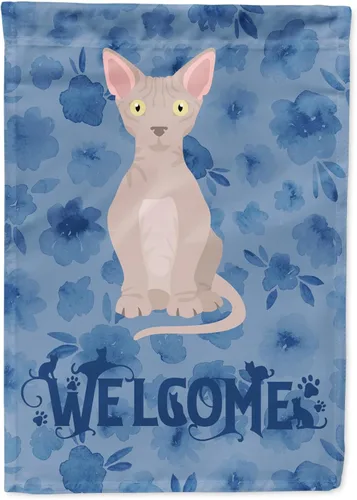 Miniatura 16 de Caroline's Treasures CK5047CHF Ojos Azules - Bandera de bienvenida con diseño de gato para casa de porche, grande, para colgar en la pared