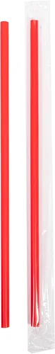 Miniatura 3 de Pajita de plástico de 10-1/4 pulgadas, 0.295 in, paquete de 300 popotes de plástico rojo