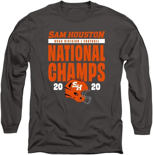 Camiseta de manga larga unisex de la Universidad Estatal de Sam Houston 2020 de los Campeones Nacionales de la NCAA División 1 de fútbol unisex