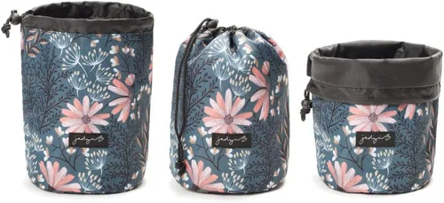 Miniatura 7 de Jadyn Organizador de Maquillaje Duradero con Cierre de Cordón - Bolsa Compacta de Viaje para Maquillaje - 7 Bolsillos Interiores para Cosméticos