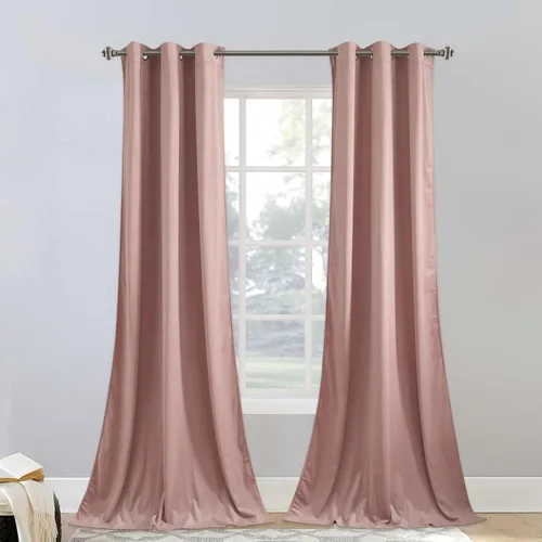 Miniatura 47 de StangH Cortinas de Terciopelo Grueso Sólido - Juego de Tratamiento de Ventanas con Oscurecimiento Moderado para Dormitorio, Cortinas/Cortinajes