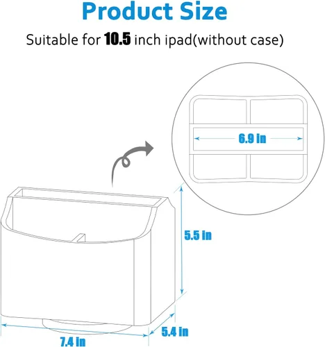 Miniatura 3 de Soporte de control remoto para mesa, tocadiscos de cuero, organizador, organizador para sostener controladores de TV, teléfono y suministros