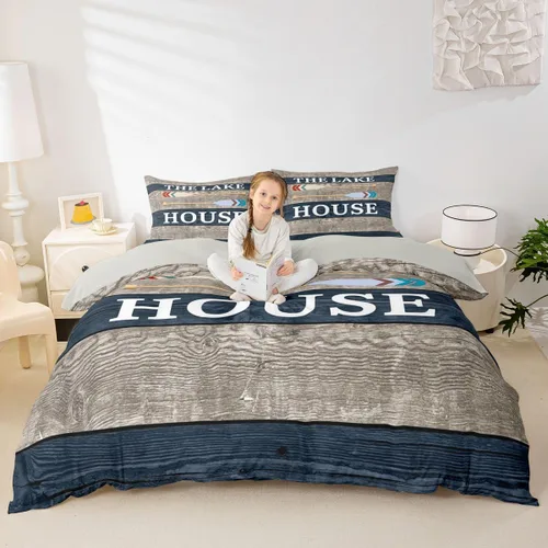 Miniatura 30 de Erosebridal Funda de edredón de ancla náutica, juego de ropa de cama con brújula oceánica, tamaño individual para niños, adolescentes, adultos