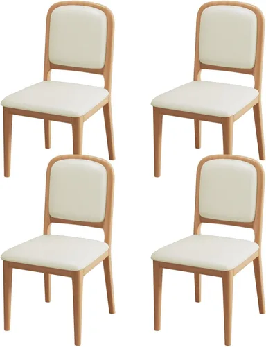 Miniatura 17 de Solid Wood Dining Room Chairs Minimalist,Kitchen Chairs with Soft Padded Back,Living Room Chair for Office Reading,Wood Frame,Armless Vanity
