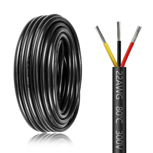 Miniatura 13 de Cable de calibre 18 de 5 conductores, cable eléctrico de 65,6 pies 18AWG, cable de cobre estañado trenzado de 18/5, cable de bajo voltaje