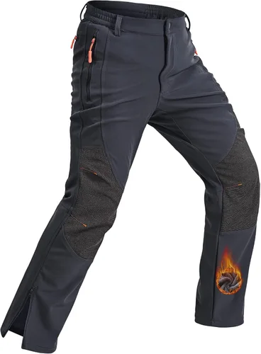 Miniatura 7 de Rapoo - Pantalones de esquí de nieve, softshell impermeables, snowboard, senderismo de invierno, cargo, pantalones de esquí al aire libre, forro