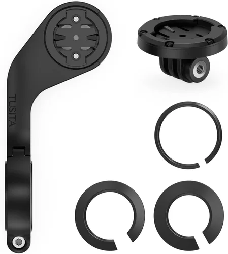 Miniatura 8 de TUSITA Montaje frontal empotrado compatible con Garmin Edge GPS Bike Computer, XOSS G/G+, adaptador de montaje de brida de fricción incluido