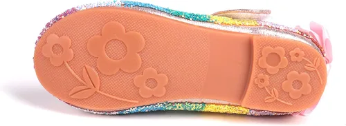 Miniatura 6 de Mowoii Girls Glitter Mary Jane Low Heel Wedding Party Princess Dress Pumps Shoes Shoes for Toddler Kids