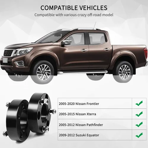 Miniatura 7 de AUTOPTIM Kit de elevación niveladora delantera de 2 pulgadas - Reemplazo para Nissan Frontier 2005-2021, Xterra 2005-2015, Pathfinder 2005-2012, Kit