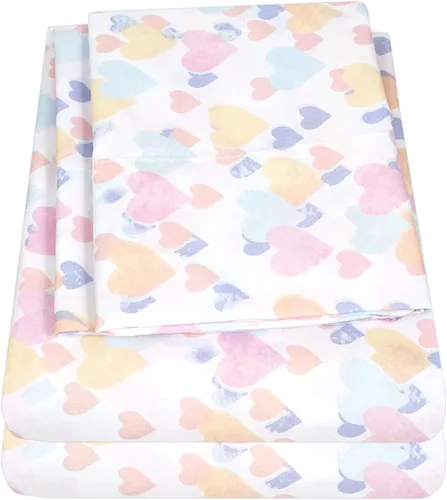 Juego de sábanas de la colección 1500 Supreme para niños y niñas, coloridas, divertidas y cómodas. Para cama Twin XL, bolsillo profundo, no se