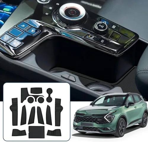 Alfombrillas para ranura de puerta Sportage 2026, para accesorios de consola central de Kia Sportage 2025, compatible con Kia Sportage