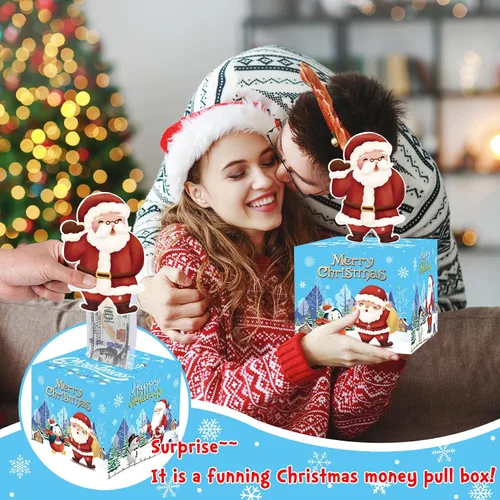 Miniatura 2 de Cajas de dinero de Navidad azules para tirar, soporte de dinero sorpresa para niños adultos, caja de dinero divertida para mujeres, hombres, niñas