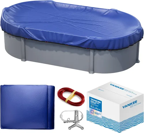 Miniatura 11 de Yankee - Cubierta para piscina ovalada 12 x 18 pies Cubierta ovalada de invierno para piscinas sobre el suelo Extra gruesa y duradera