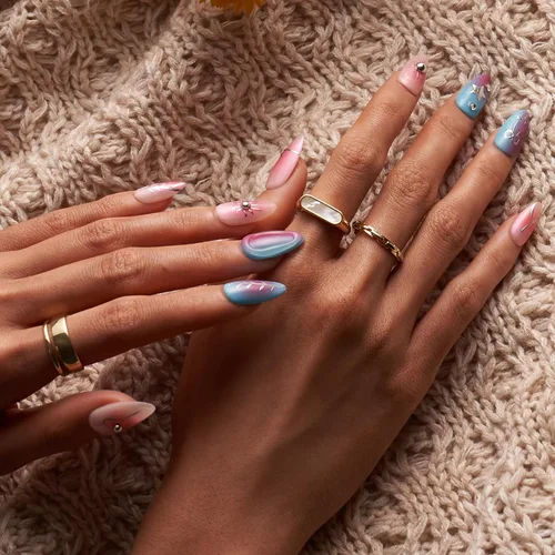 Miniatura 2 de Quaferen Puntas de Uñas de Almendra Medianas: 240pcs Puntas de Uñas Postizas Acrílicas Preformadas Forma de Almendra - 12 Tamaños Gel Suave