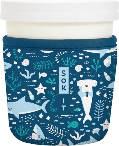 Miniatura 99 de Sok It IceCreamSok - Funda de neopreno aislada (flores abstractas, pintas de helado cónicas)
