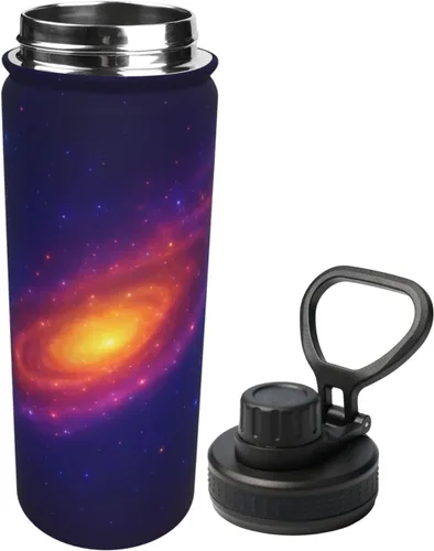 Miniatura 2 de Bright Star Printed Insulated Water Bottle, 18oz Stainless Steel Funny Travel Mug, Leakproof Hot & Cold for Sports, Gym, Hiking