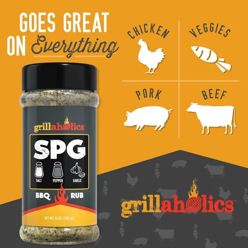 Miniatura 3 de Grillaholics Condimento de ajo y sal y pimienta - Condimentos SPG Rub - El condimento multiusos perfecto y condimento para barbacoa
