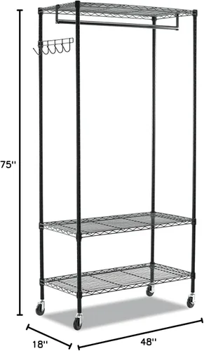Miniatura 7 de Alera Estante de alambre para ropa (negro)