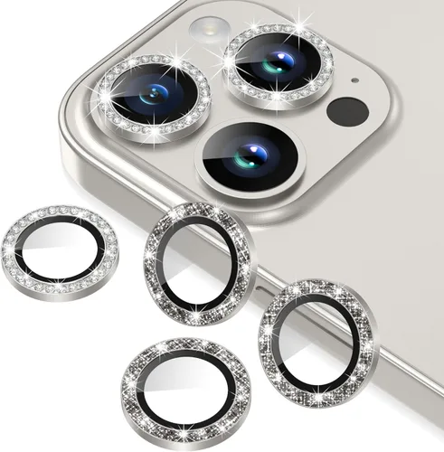 Miniatura 54 de AGVEE Paquete de 6 protectores de lente de cámara para iPhone 14 Pro de 6.1 pulgadas/14 Pro Max de 6.7 pulgadas, con diamantes brillantes y anillo