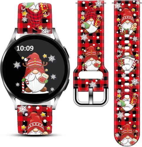 Miniatura 20 de 20mm Banda de reloj para festividades de Navidad, Halloween y Acción de Gracias Compatible con Samsung Galaxy Watch 7/6/5/4 de 40 mm, 44 mm/Watch 6