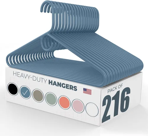 Miniatura 23 de Perchas de plástico resistentes hechas en Estados Unidos a granel, 20, 30, 50, 100 unidades disponibles, perchas de plástico fuertes, perchas