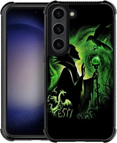Miniatura 15 de CARLOCA Funda compatible con Samsung Galaxy S22 Ultra, diseño de dama mágica verde, ultra protección, a prueba de golpes, de silicona suave, TPU