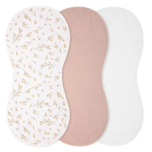 Hahafelt 3 piezas de almohadillas para cambiador se ajustan al cambiador en forma de maní, impermeables, almohadillas de algodón orgánico en forma